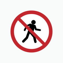 No Trespassing Icon. Prohibition Symbol - Vector Illustration for Design and Websites, Presentation or Application.