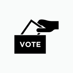 Vote Icon. Ballot Element, Election Symbol - Vector Logo Template.