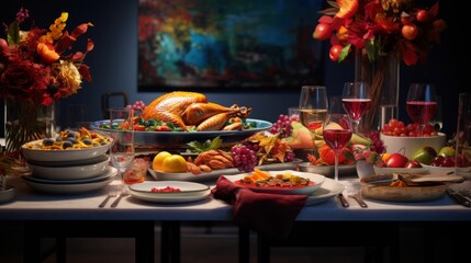 A Thanksgiving Table Inspired by Art Movements like Pop