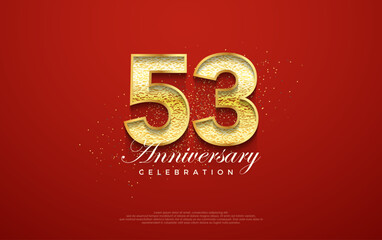 53rd anniversary number, for a birthday celebration. premium vector backgrounds. Premium vector background for greeting and celebration.