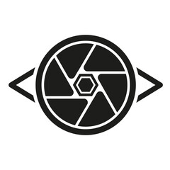 Camera shutter icon. Vector illustration. EPS 10.