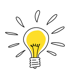 Fototapeta premium Light bulb idea