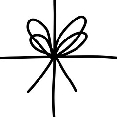 ribbon bow hand drawn