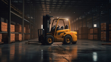 forklift in a factory