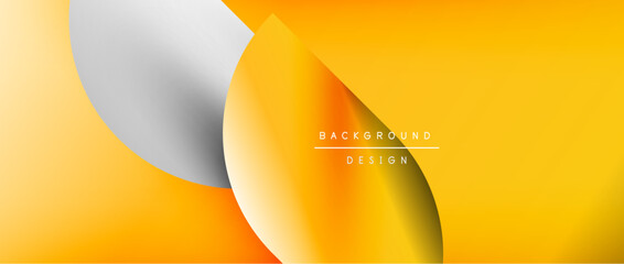 Bright color circle and round element minimal geometric abstract background for posters, covers, banners, brochures, websites