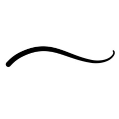 Text tail swoosh element