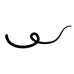 Text tail swoosh element