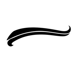 Text tail swoosh element