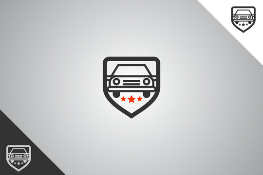 Vehicle logo. Minimal and modern logotype. Auto garage dealership brand identity design elements. Perfect logo for business related to automotive industry. Isolated background. Vector eps 10.