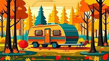 Obraz premium camping in the park