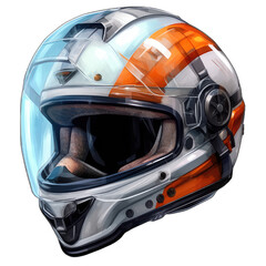 A full face helmet isolated on white background