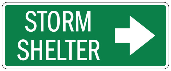 Hurricane evacuation route storm shelter