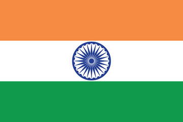 India National flag - Bharat national flag Tiranga with standard size aspect ratio 3:2. vector illustration easy to use file eps format