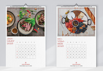 Food Wall Calendar 2024 Layout