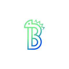 The pictogram is the letter B and Chameleon. Elegant and outline.