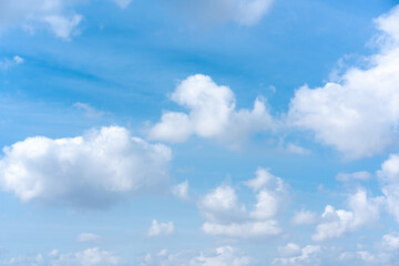 Naklejka na ściany i meble White Clouds In Blue Sky