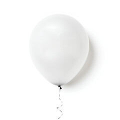 White balloons float alone on a white background.