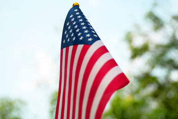 American flag with copy space for Memorial Day, 4th of July, Labour Day. Independence Day.