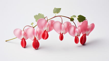 Photo of Bleeding Heart flower isolated on white background