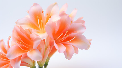 Fototapeta premium Photo of Clivia flower isolated on white background