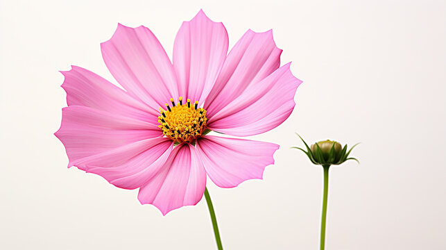 Photo of Cosmos flower isolated on white background