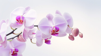 Naklejka na ściany i meble Photo of Orchid flower isolated on white background