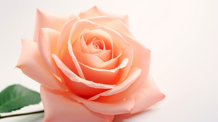 Photo of Rose flower isolated on white background
