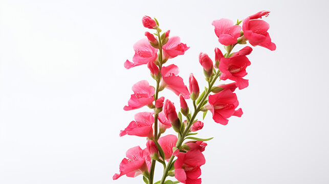 Photo of Snapdragon flower isolated on white background