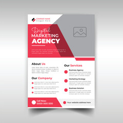 Digital marketing expert abstract business flyer template