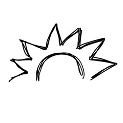 Doodle of half sun
