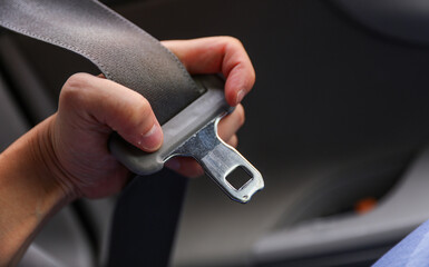 seat belt and buckle, symbolizing safety and accident prevention, a powerful image against drunk driving and promoting responsible habits