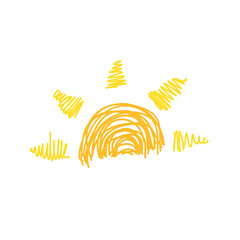 Obraz premium Doodle of half sun