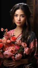 Beautiful Asian Bride Portrait Pink Studio 5448524.Ht 11Daa0, Background Image,Desktop Wallpaper Backgrounds, Hd