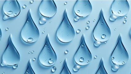 water drops on blue background