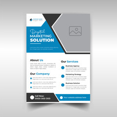 Corporate business flyer design and brochure cover template
