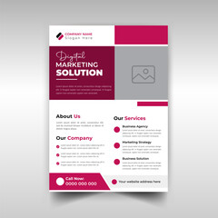 Corporate business flyer design and brochure cover template