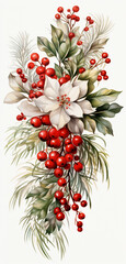 christmas wreath with red bow