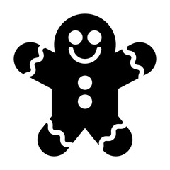 Gingerbread glyph icon