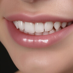 White teeth smile closeup photo