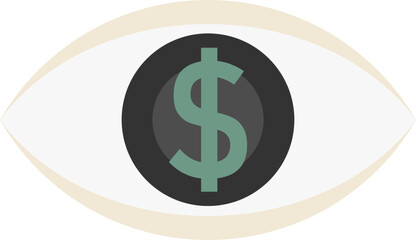 Eye money icon