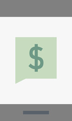 Talking money icon