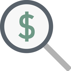 Searching money icon