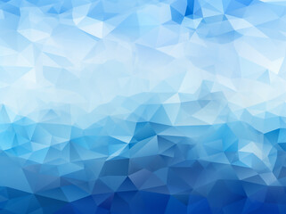 Obraz premium Abstract blue triangle background. Frozen ice design - Generative AI illustration 