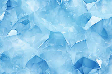 Obraz premium Abstract blue triangle background. Frozen ice design - Generative AI illustration 