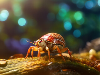 Hermit crab in the nature macro pohtography