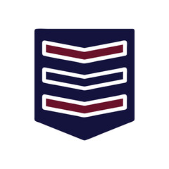 Badge icon solid maroon navy colour military symbol perfect.(Multiple values)