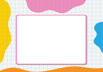 Blank Note Template on Notebook Frame Border