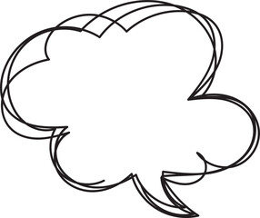 cloud text box border doodle