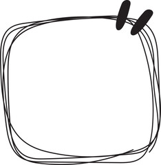 squre text box border doodle