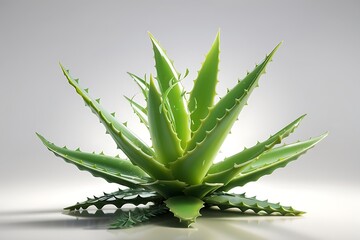 aloe vera, hyper-realistic, hd, with blank background, herb